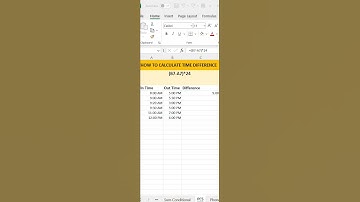 Excel Shortcuts: How to Calculate Time Difference