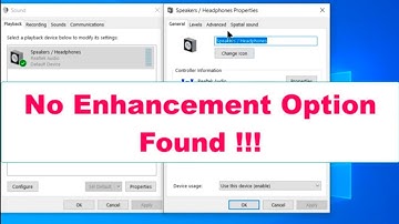 No Enhancement Tab Found In Sound Settings On Windows 11|| 10 || 8 || 7 -Quick Fix [TECH DRIVE]