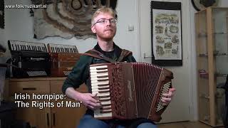 Irish session tune: The Rights of Man (hornpipe) on piano-accordion