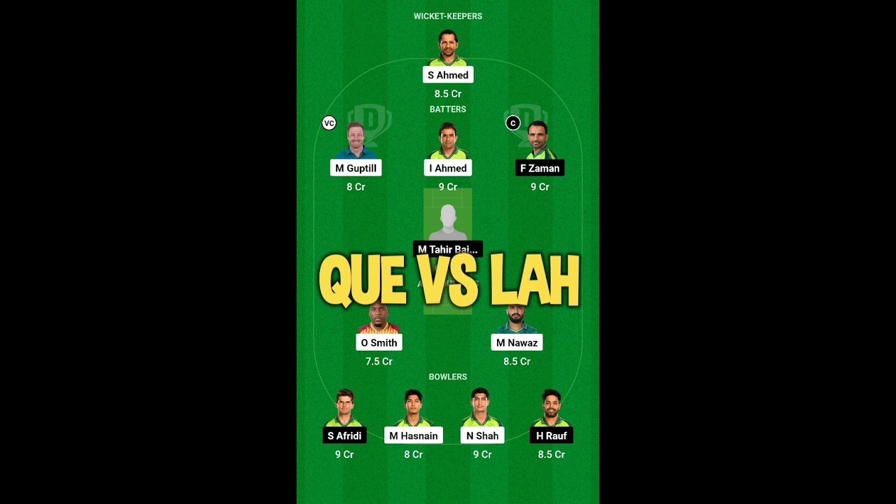 que vs lah dream11 prediction,que vs lah dream11 team ,que vs lah dream11 team prediction 