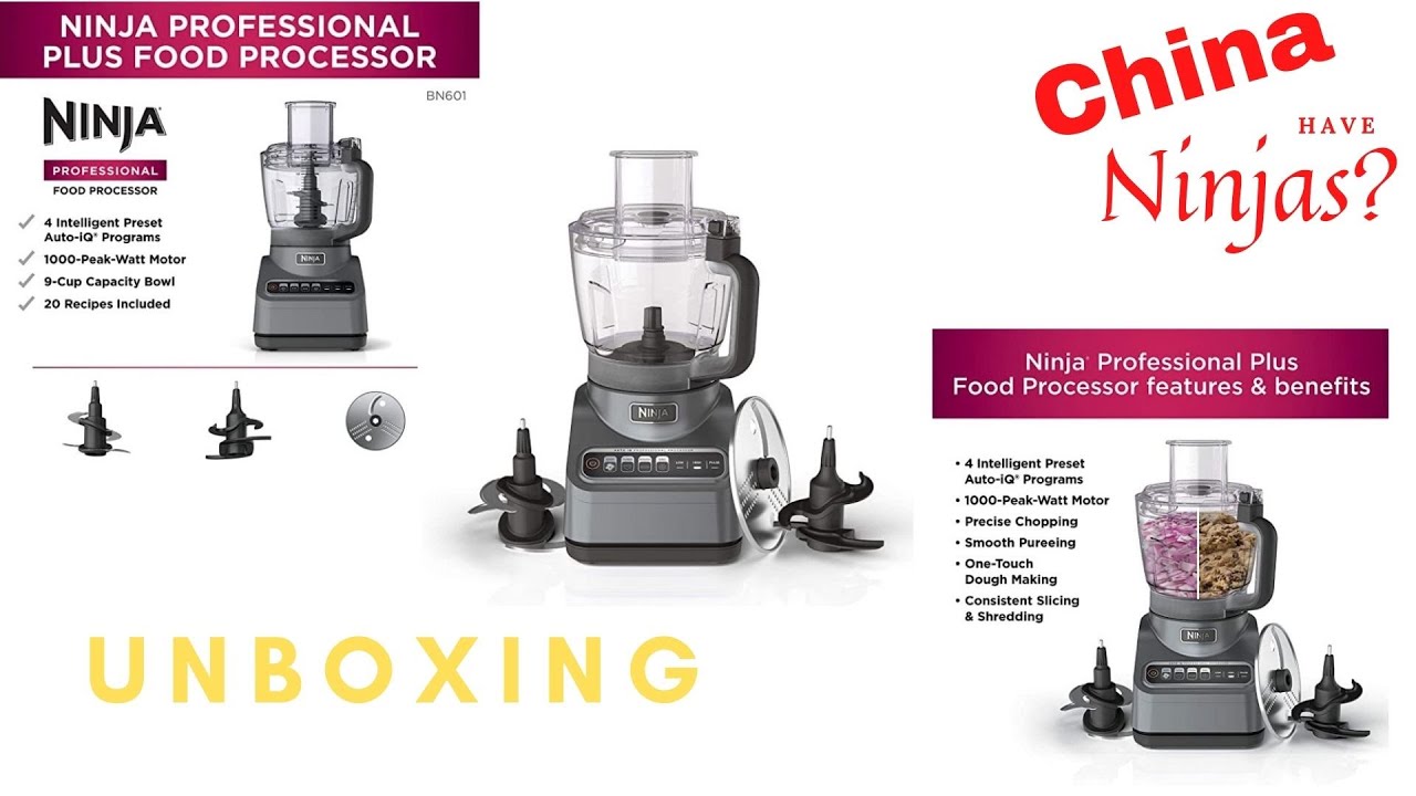 Ninja Professional Food Processor 1000 Watts. 9-cup Capacity. Auto  IQ-one-touch