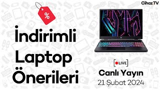 🔴21 Şubat 2024 İndirimli Laptop Önerileri Soru Cevap - Tekno Çarşamba Sepette %5 İndirim Canlı Yayın