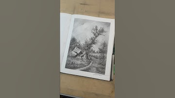 Step-by-Step Charcoal Art: Calm Nature Scene#charcoal #tutorial #process #sketch #art