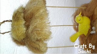 DIY Bird Nest | Arecanut Craft | Best Out of Waste | Home Decor