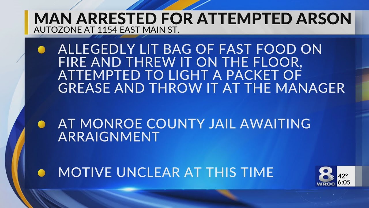 Rochester Autozone arson suspect charged YouTube