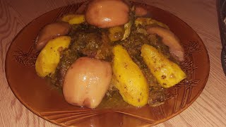 اللحم بالسفرجل وبطاطا حلوة شهوة منو.tajine bsfrjl