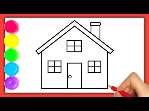 HOW TO DRAW HOUSE FOR EASY STEP BY STEP - YouTube