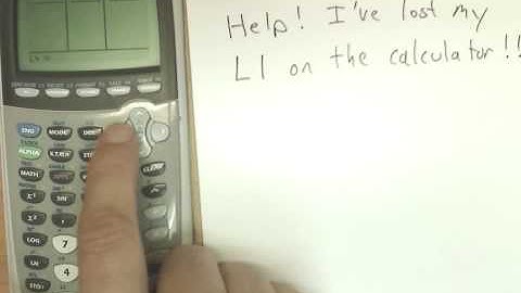 Help! I lost my L1 or L2 on the Ti graphing calculator