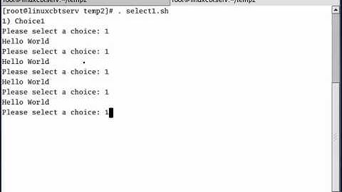 LCBT BASH 020 Select Menus