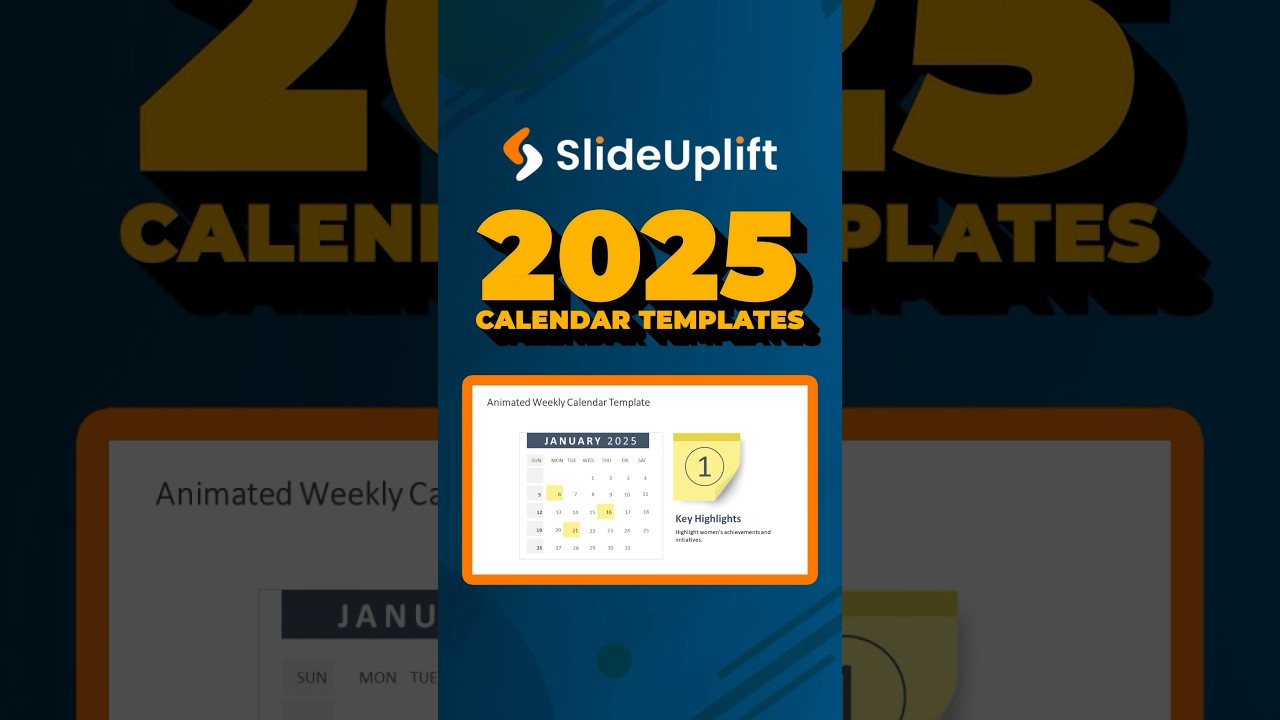 2025 Calendar Slide Templates 🗓️ #powerpointtemplate #ytshorts