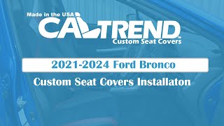 20212024 FORD BRONCO LEATHERETTE DIAMOND QUILTED CUSTOM SEAT COVERS.