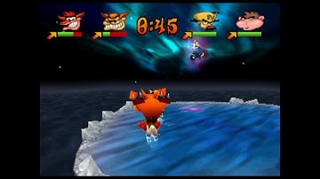 Crash Bash - Warp Room 1: Jungle - Polar Panic (Trophy) (2000) [PLAYSTATION]