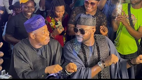 WOLIAGBA  VS ODUNLADE ADEKOLA ON THE DANCE FLOOR AT OWAMBE THIEVES MOVIE PREMIERE BY ENIOLA AJAO