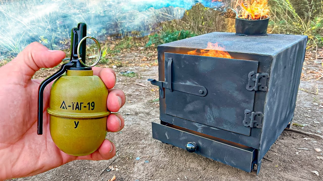 ПЕЧЬ БУРЖУЙКА + МОЩНАЯ ПЕТАРДА ?? Закинул топ петард в печке буржуйке ?? ...