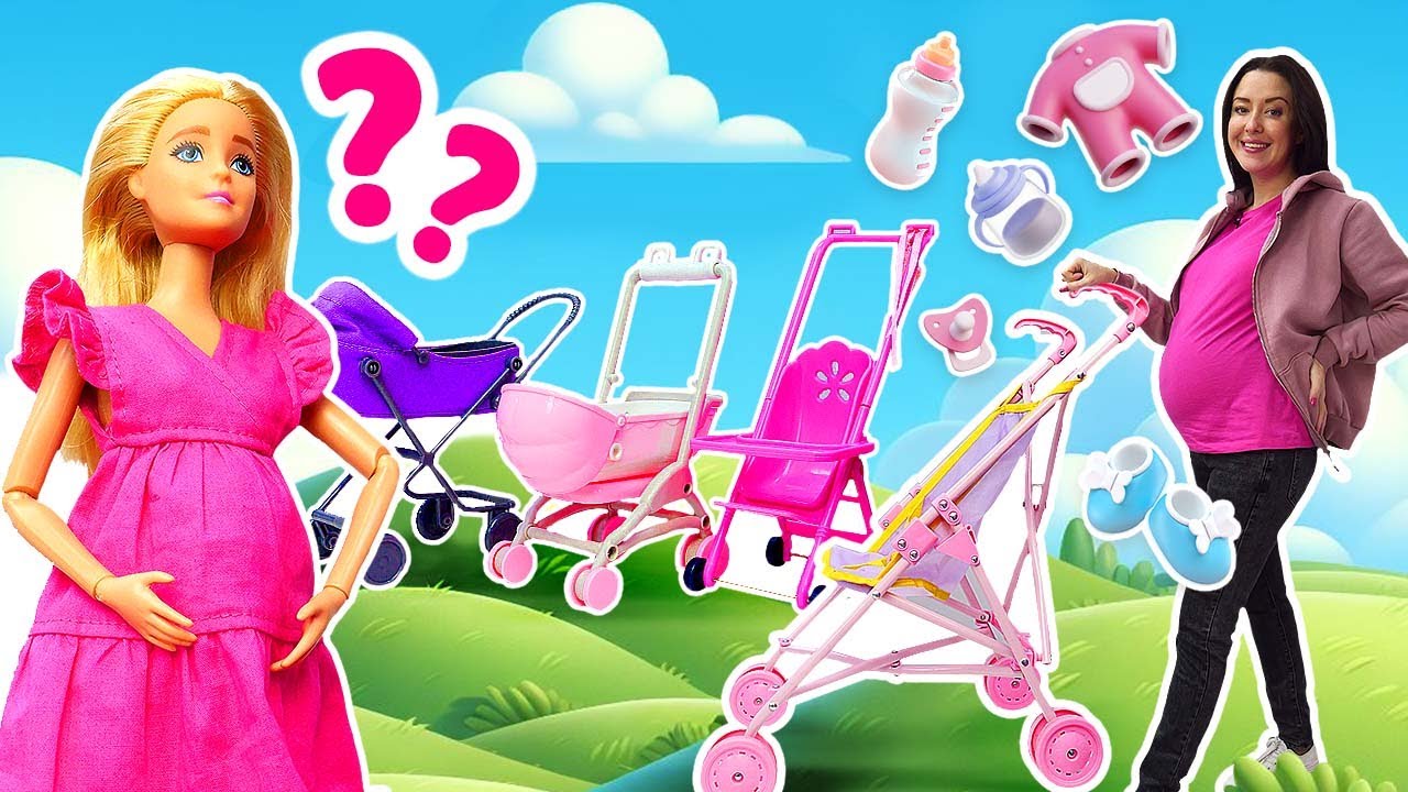 😍🛍️ Einkaufen mit Barbie und Mia – Kinderwagen für ihre Babys!