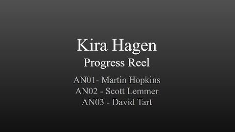 Animation Mentor Class 3  Progress Reel