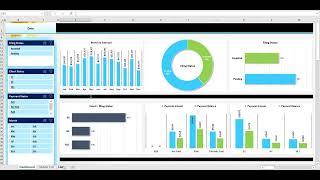 Contract payments dashboard - Buy from https://premiumexcel.etsy.com