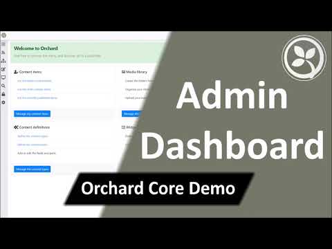 Admin Dashboard - Orchard Core Demo