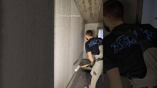 равномерное нанесение шпаклёвки валиком