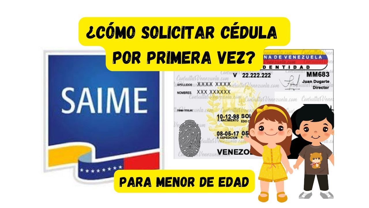 Cómo solicitar Cédula por primera vez para menores de edad #venezuela #