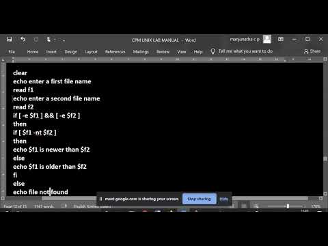 Write a shell script program to read 2 filename and check which one is newer and which one is older.
