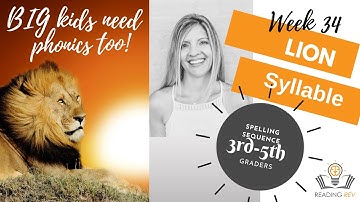 Lion Syllable Orton Gillingham Lesson