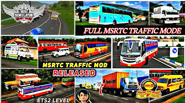 MSRTC TRAFFIC MODE FOR BUS SIMULATOR INDONESIA || ETS2 LEVEL MODE ||V.3.7.1