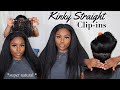 SUPER NATURAL KINKY STRAIGHT CLIP IN HAIR EXTENSIONS | AMAZING BEAUTY HAIR
