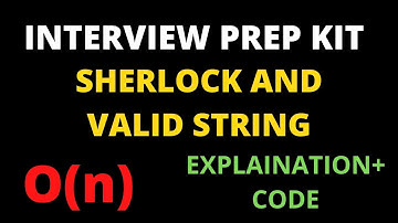 Sherlock and valid strings hackerrank solution