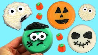 How to Make Easy No Bake Chocolate Covered Oreo Halloween Cookies | Fun & Easy DIY Holiday Desserts