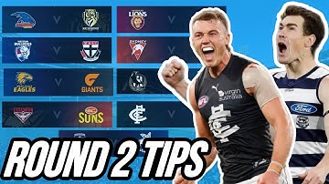 Round 2 AFL Tips + Predictions 2023