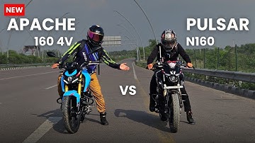 New TVS Apache 160 4V vs Bajaj Pulsar N160 | Drag Race | Top End Battle!