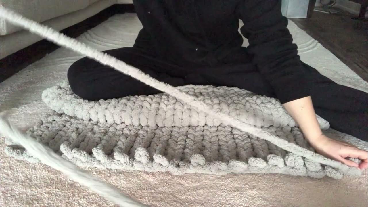 How to Add a Skein and Finish A Chunky Knit Blanket! YouTube