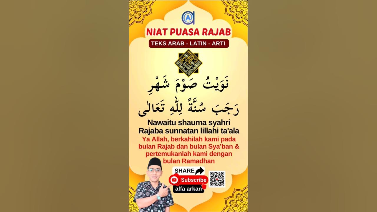 NIAT PUASA RAJAB doa dua doaseharihari ilmu rajab YouTube