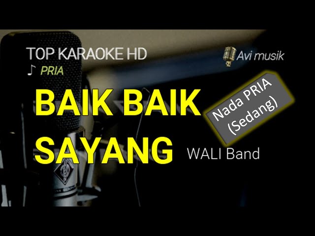 Baik Baik Sayang - Wali Band | Nada PRIA | Top karaoke HD Avimusik class=