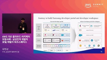 AWS 기반 클라우드 아키텍처 모범사례 - 삼성전자 개발자 포털/개발자 워크스페이스 - 유현성 수석(삼성전자 클라우드팀)