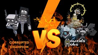 Minecraft battles by jumbo:CORRUPTED CHAMPION VS MOWZIE'S MOBS
