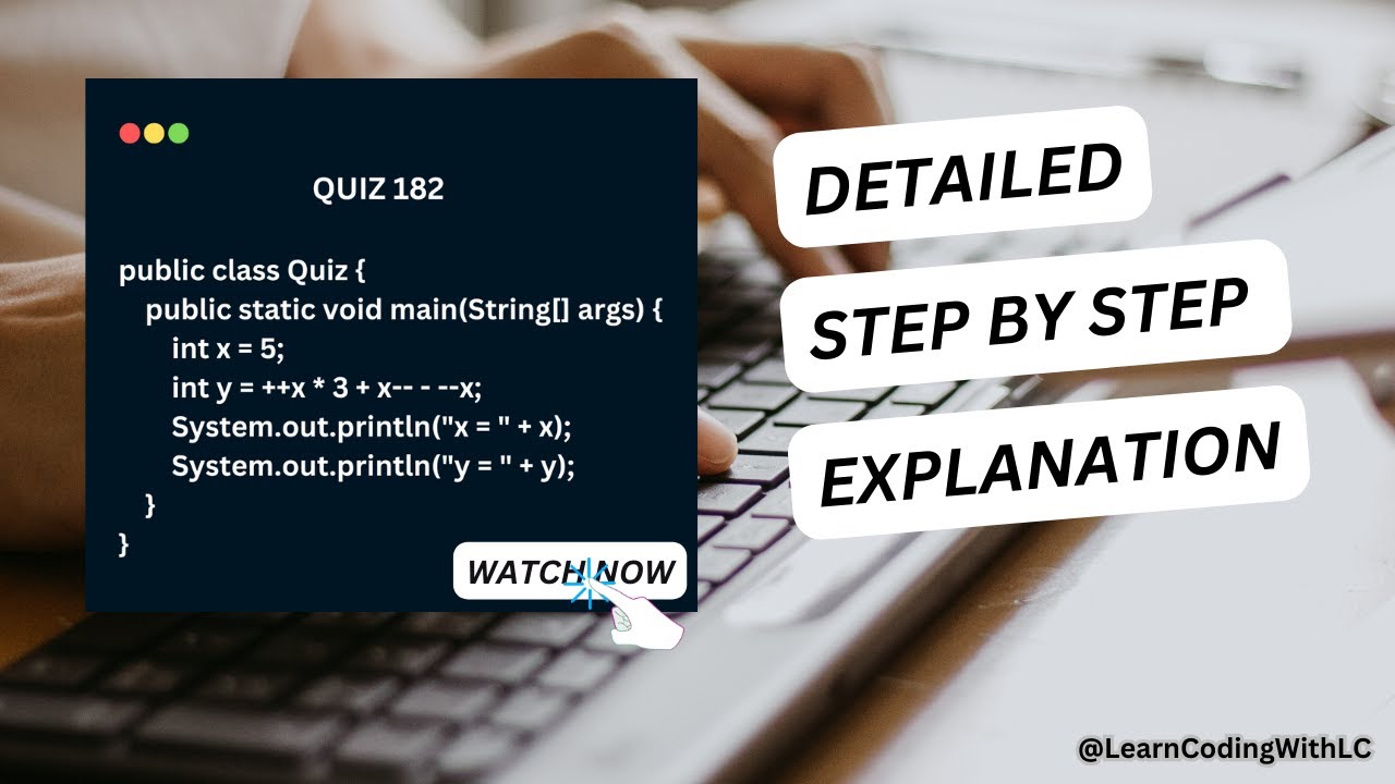 Quiz Challenge || Step by Step Explanation || Java - YouTube