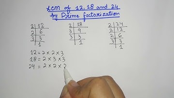 LCM by prime factorization method || LCM of 12,18 and 24 || in Urdu/Hindi ||
