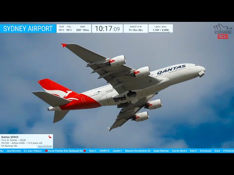 馃敶 LIVE Morning Rush Plane-Spotting at Sydney Airport SYD with Kurt 馃敶