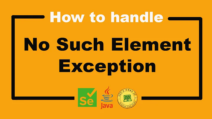 How To Handle No Such Element Exception - Selenium WebDriver Tutorial