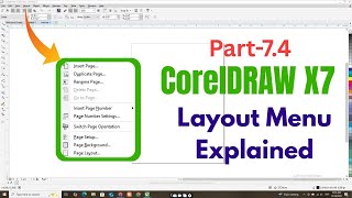 CorelDRAW X7 Layout Menu Explained | Page Setup, Background & Orientation | Part 7.4