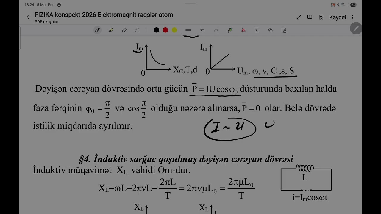 Dəyişən cərəyan. Mövzu 2-nin izahı.