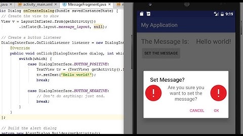 AlertDialog via Fragment: Android Programming