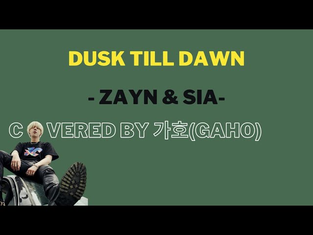 Dusk Till Dawn - ZAYN ft. Sia Covered by 가호(Gaho) - Lyrics[Thaisub/Eng] class=