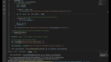 Secant Method - Python