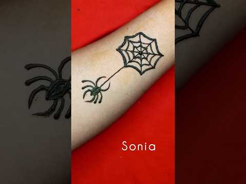 End Spider Mehndi Design Mehndi Spiderman Halloween 