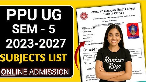 PPU UG Sem- 5 Online Admission 2023-27 || PPU UG Sem- 5 Admission 2025 Online kaise Bhare