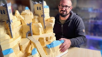 I Built a MASSIVE Frozen Fortress in 2 Weeks with Realistic Snow!