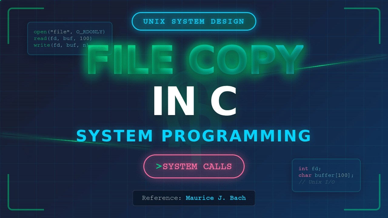 Building Unix Utilities in C | File Copy Implementation Tutorial - YouTube